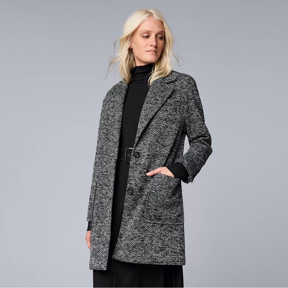 Women's Simply Vera Vera Wang Long Textured Blazer XL
